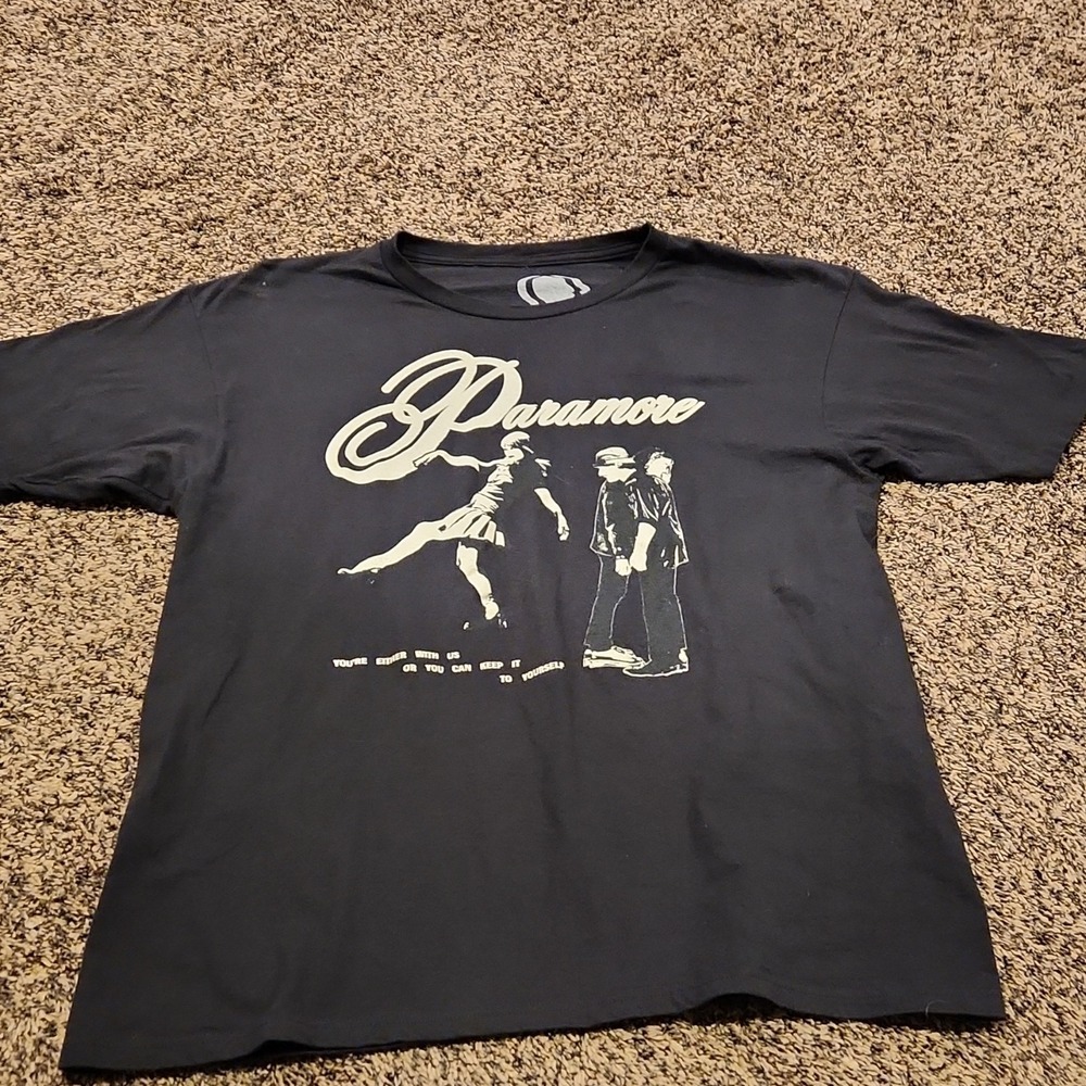 Paramore Men's T-Shirt Graphic Print, Black, Crew Neck, Size XL. Rare Print. Alt